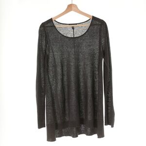 NWOT Eileen Fisher Tencel Wool Alpaca Sweater XS Gray Scoop Luxury Minimalist
